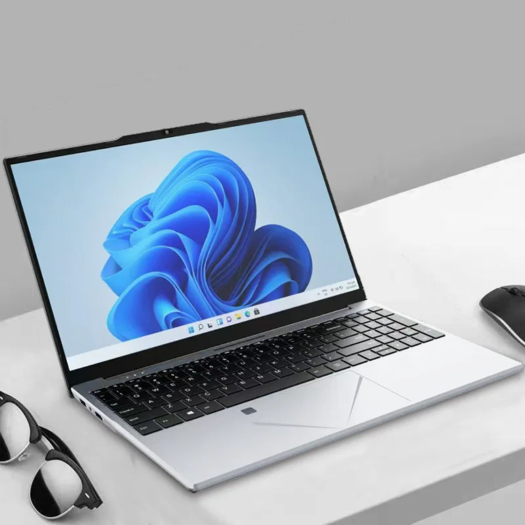 2025 Ultra-Thin 15.6" Laptop – Intel N5095, Fingerprint Unlock, Windows 10 | Student & Business Use