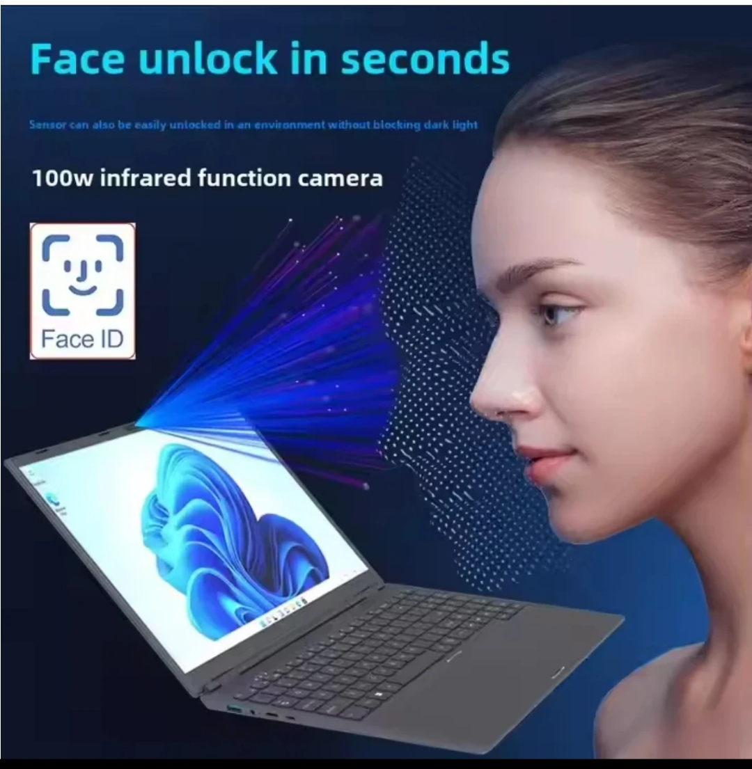 16" High-Performance Laptop – Budget-Friendly for Education, Business & Gaming | Fingerprint & Face Unlock