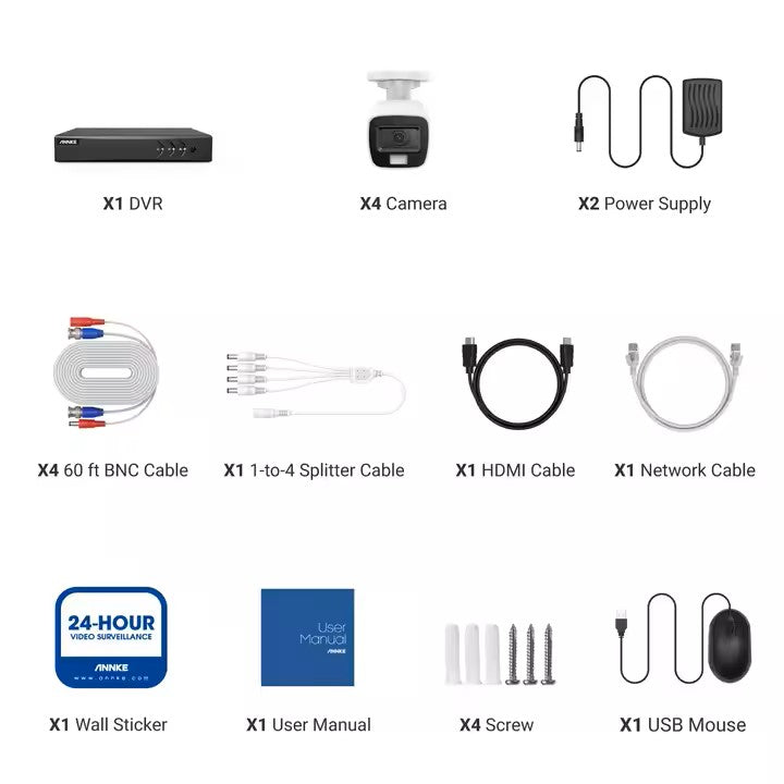 ANNKE 8-Channel 5MP 3K Outdoor Surveillance System – Audio Night Vision CCTV with Advanced DVR