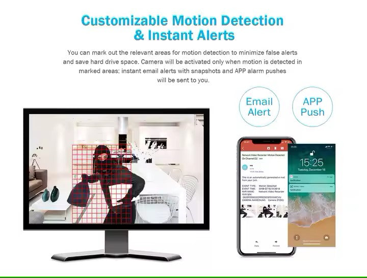 ANNKE 8CH 5MP DVR Security System – 4× 1080p 2MP TVI Cameras, H.265+ 5-in-1 Surveillance Kit