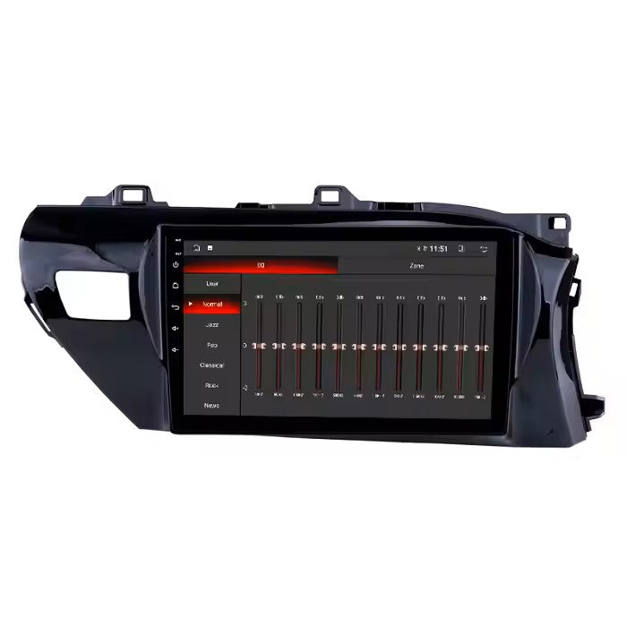 9" Android Car Radio Multimedia Player for Toyota Hilux RHD 2016ā2018 | 4-Core, 2+32GB, Bluetooth 5.4, DVD, GPS