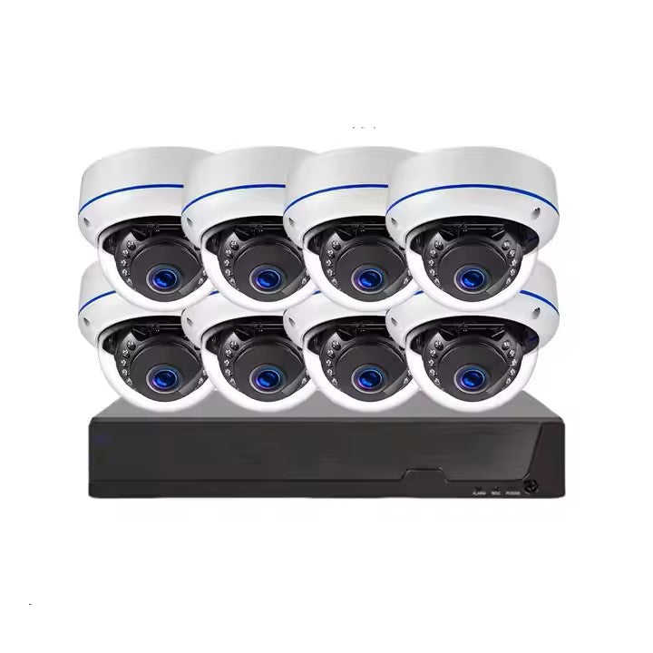 8MP 4K PoE Dome Security Camera System – 8CH Waterproof Outdoor Kit with Audio & NVR