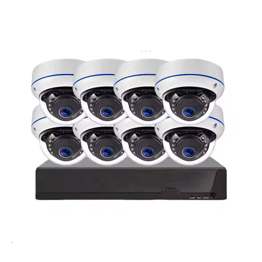 8MP 4K PoE Dome Security Camera System – 8CH Waterproof Outdoor Kit with Audio & NVR