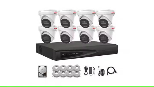 8MP Hikvision OEM PoE Security Camera Kit – DS-7608NI-Q1/8P NVR + 8× DS-2CD1383G2-LIU(F) Cameras