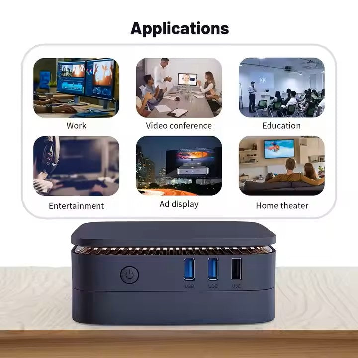 Mini PC N95 Gaming Laptop – 8GB RAM, 2TB SSD, Windows 10, Portable Desktop for Business, Office & Home Gaming
