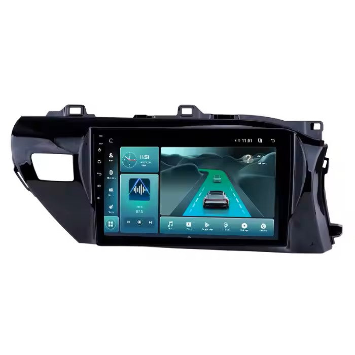 9" Android Car Radio Multimedia Player for Toyota Hilux RHD 2016ā2018 | 4-Core, 2+32GB, Bluetooth 5.4, DVD, GPS
