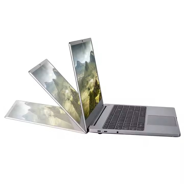 2025 15.6" Ultra-Thin All-Metal Laptop – AMD Ryzen 5 4600H, 16GB RAM, 180° Hinge, Business & Office Ready