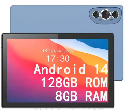 2025 10.1" Android 14 Tablet – 8+128GB, 4G SIM, 5G WiFi, A523 Chip | Budget Business & Entertainment Tablet