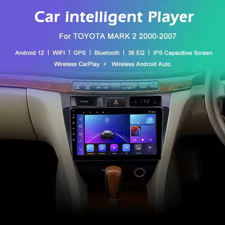9" Android Car Stereo with CarPlay & GPS for Toyota Mark II 2000–2007 | Touchscreen Radio & Navigation Player