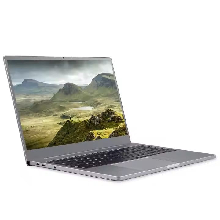2025 15.6" Ultra-Thin All-Metal Laptop – AMD Ryzen 5 4600H, 16GB RAM, 180° Hinge, Business & Office Ready