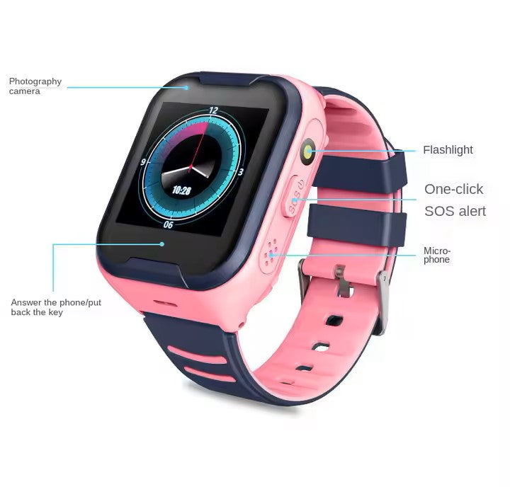 4G Kids Waterproof Smartwatch – GPS Tracker, SIM Support, Long Battery Life, 5th Gen Phone Watch