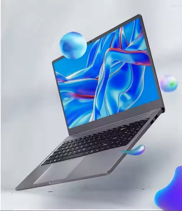 2025 15.6" Ultra-Thin All-Metal Laptop – AMD Ryzen 5 4600H, 16GB RAM, 180° Hinge, Business & Office Ready